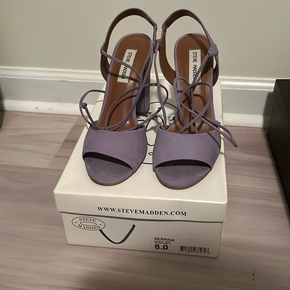 Steve Madden lilac block heel